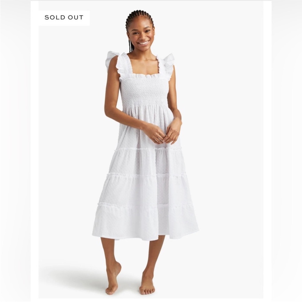 NWT Hill House Ellie Nap Dress - White Swiss Dot XS